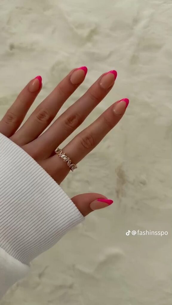 10. Basic French Minimal Nails in Pink