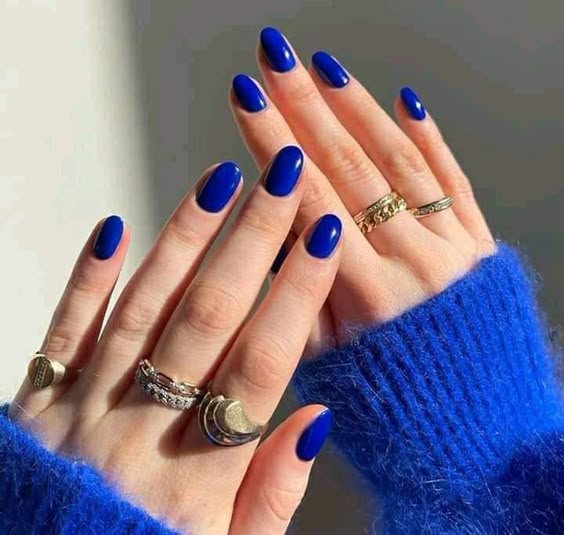 16. Basic Ibiza Blue Nails
