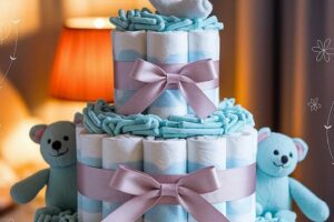 How to Make an Adorable Pacifier Diaper Cake