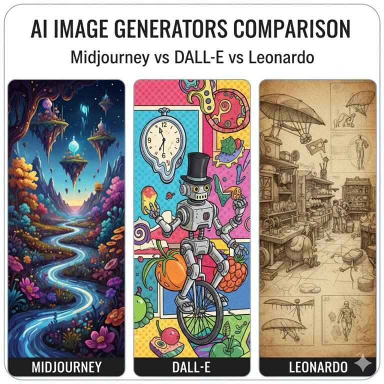 AI Image Generators Comparison Midjourney vs DALL·E vs Leonardo