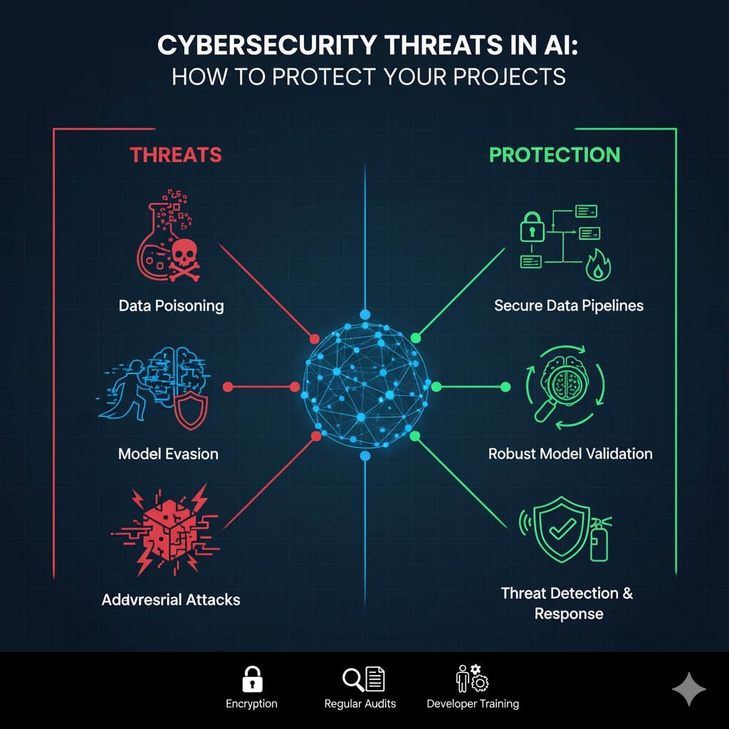 Cybersecurity Threats in AI How to Protect Your Projects creat a image