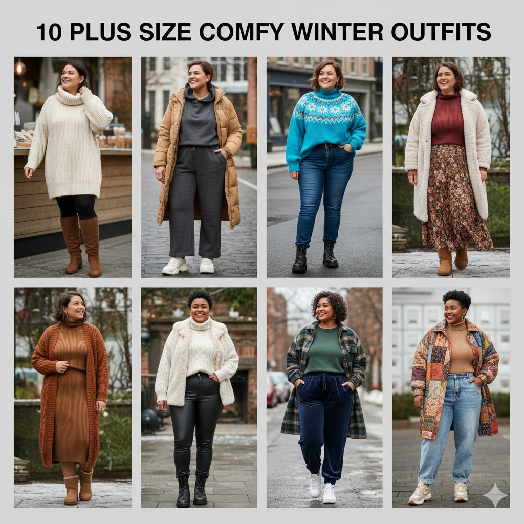 10 Plus Size Comfy Winter Outfits For Curvy Women
