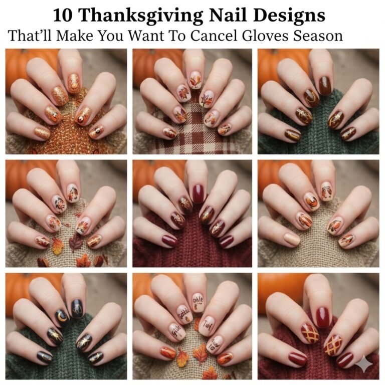 10 Thanksgiving Nail Designs That’ll Make You Want To Cancel Gloves Season