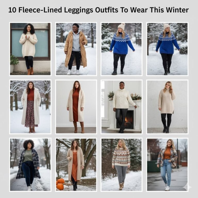 10 Fleece-Lined Leggings Outfits to Wear This Winter