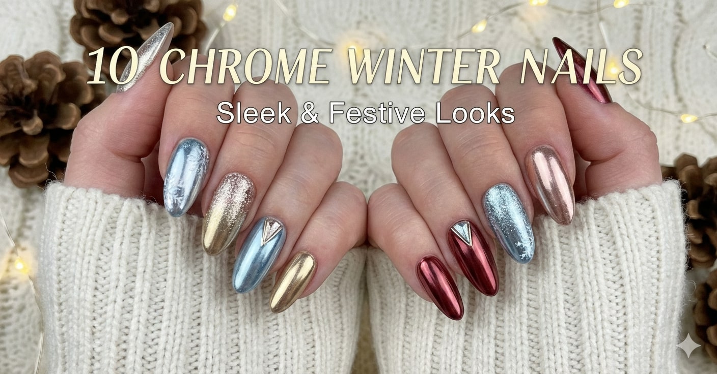 10 Chrome Winter Nails Ideas for a Sleek and Festive Look