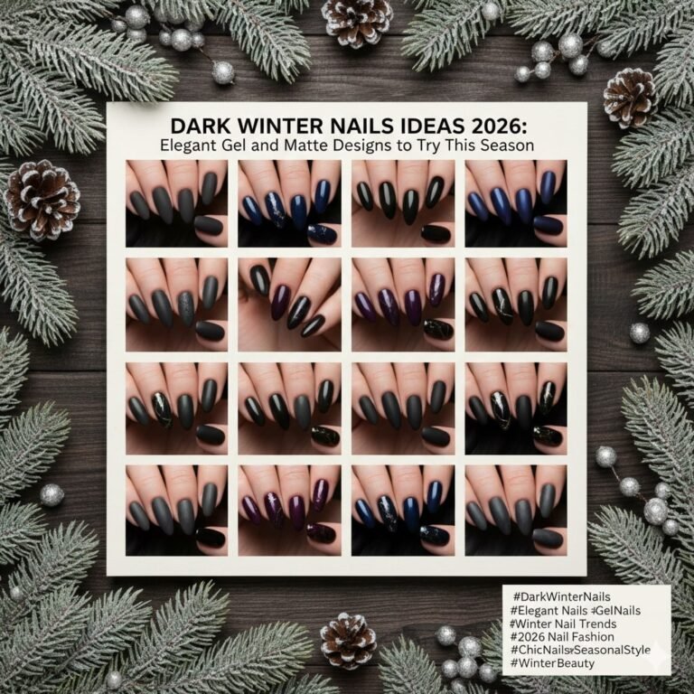 Dark Winter Nails Ideas 2026: Elegant Gel and Matte Designs to Try This Season