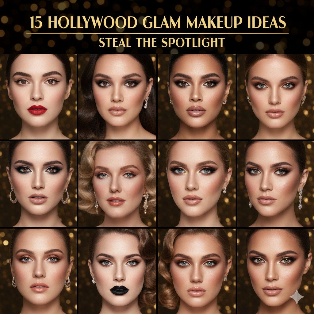 15 Hollywood Glam Makeup Ideas to Steal the Spotlight