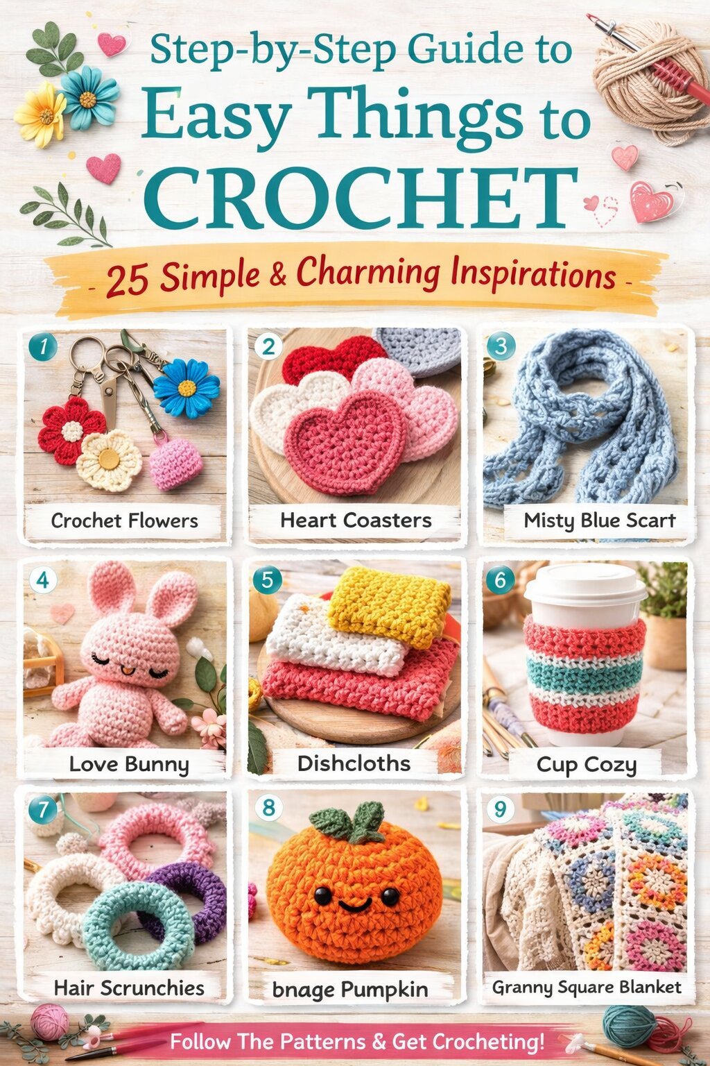 Step-by-Step Guide to Easy Things to Crochet: 25 Simple and Charming Inspirations