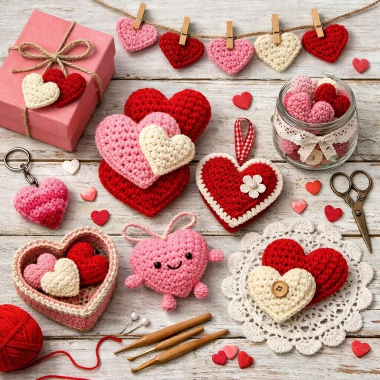 27 Charming Ideas on How to Crochet a Heart for Gifts & Decor