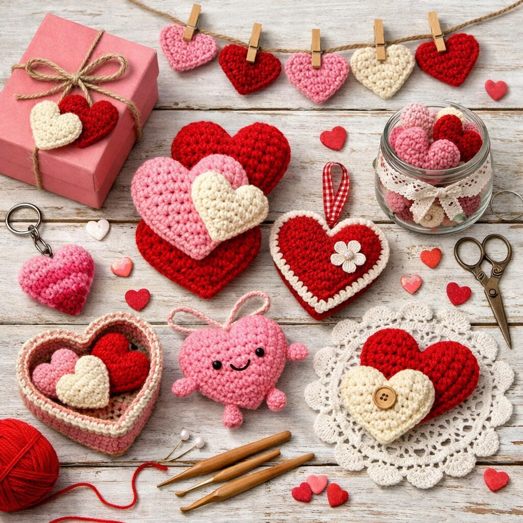 27 Charming Ideas on How to Crochet a Heart for Gifts & Decor