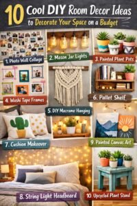 10 Cool DIY Room Decor Ideas to Decorate Your Space on a Budget