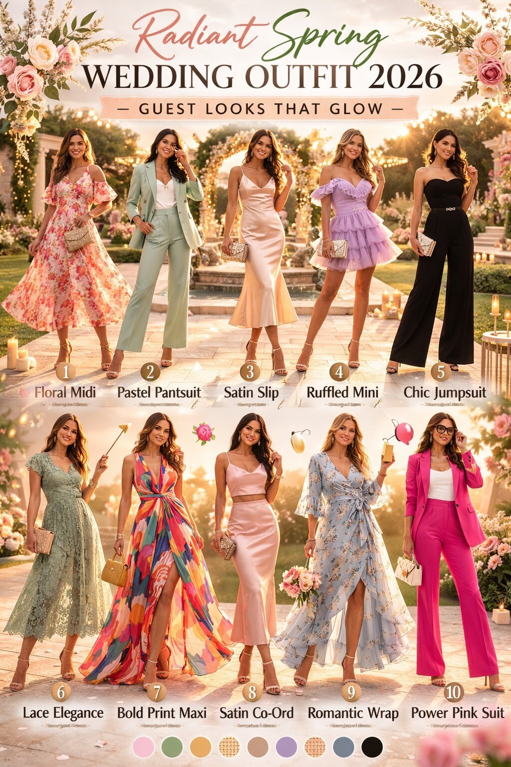 Radiant Spring Wedding Outfit 2026 – Guest Looks That Glow