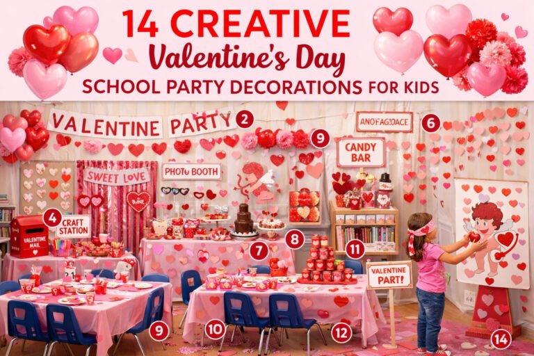 14 Creative Valentine’s Day School Party Decorations for Kids