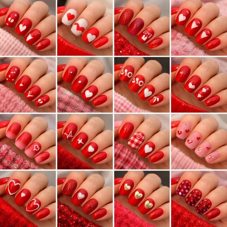 22 Gorgeous Red Valentines Day Nails to Spark Romance
