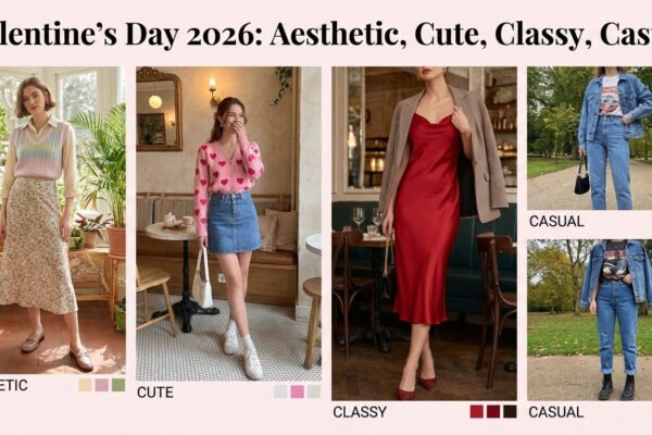 Valentine’s Day Outfit Ideas That Feel Aesthetic, Cute, Classy, and Casual 2026