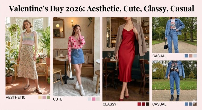 Valentine’s Day Outfit Ideas That Feel Aesthetic, Cute, Classy, and Casual 2026