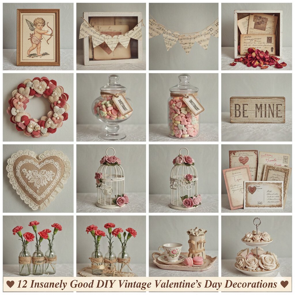 12 Insanely Good DIY Vintage Valentine’s Decorations