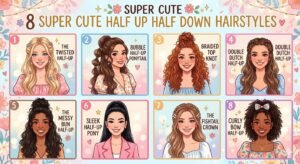 8 Super Cute Half Up Half Down Hairstyles