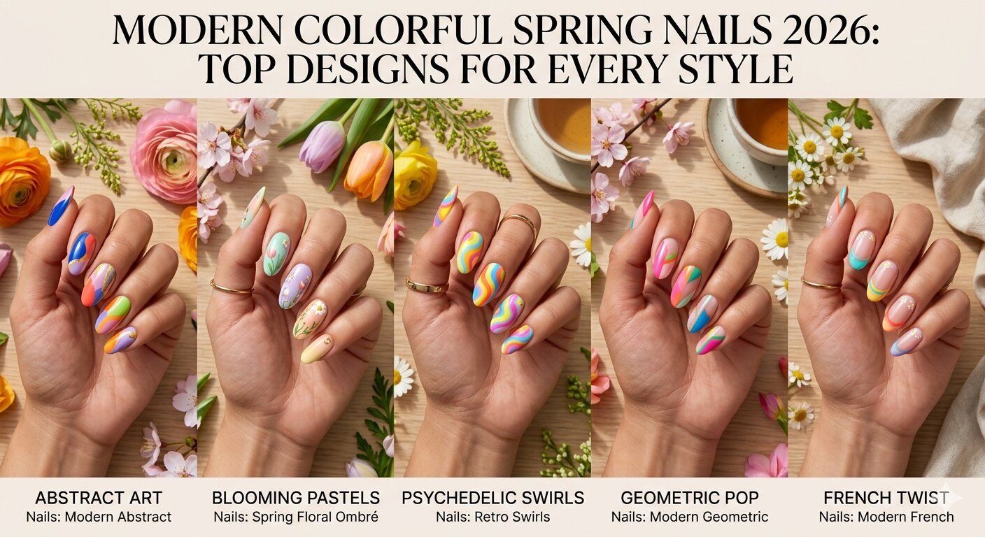 Modern Colorful Spring Nails 2026: Top Designs for Every Style