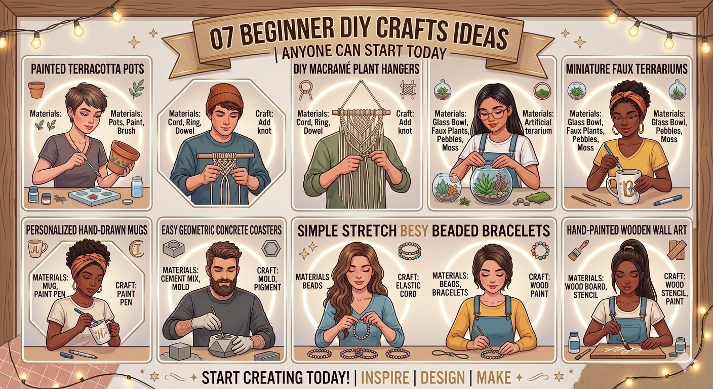 07 Beginner DIY Crafts Ideas Anyone Can Start Today