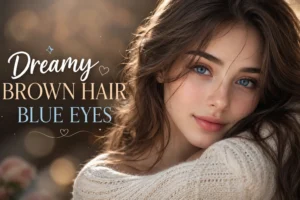 05 Dreamy Brown Hair Blue Eyes Female Look