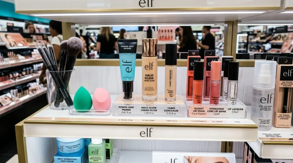 Popular e.l.f. Cosmetics makeup and skincare products available at Walgreens.